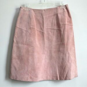 Loft Pink Suede Skirt 6P